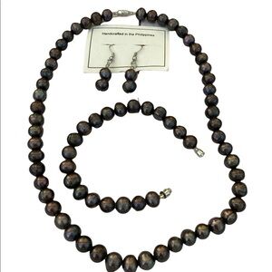 Freshwater Pearls Set Gray